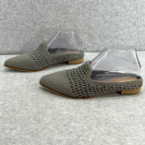 Mi.Im Crochet Woven Slip-On Mule Flat Shoe, point toe-Clog -Gray -Women size 7 - Picture 6 of 12